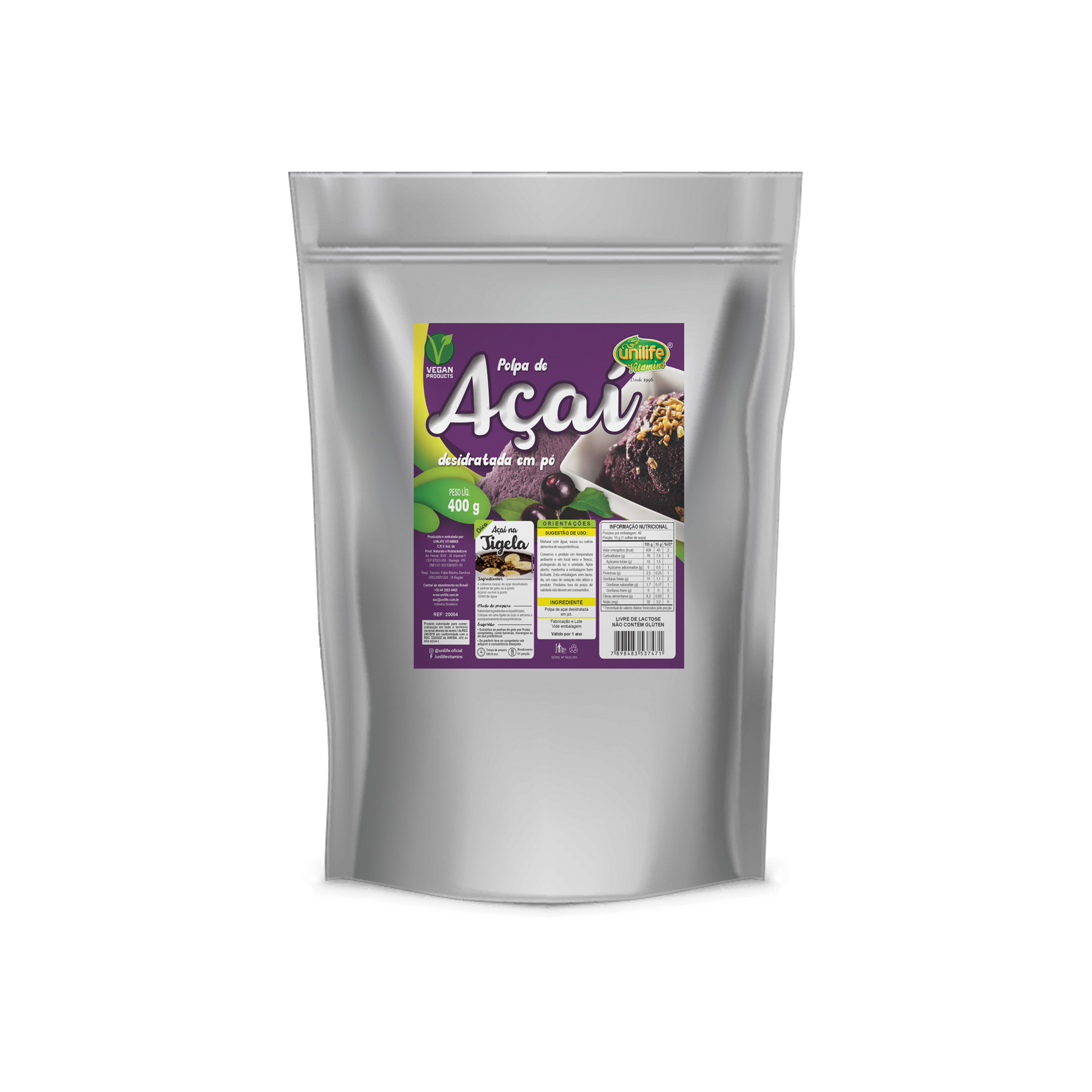 ACAI-400g.jpg Polpa de açaí desidratada - Imagem 1