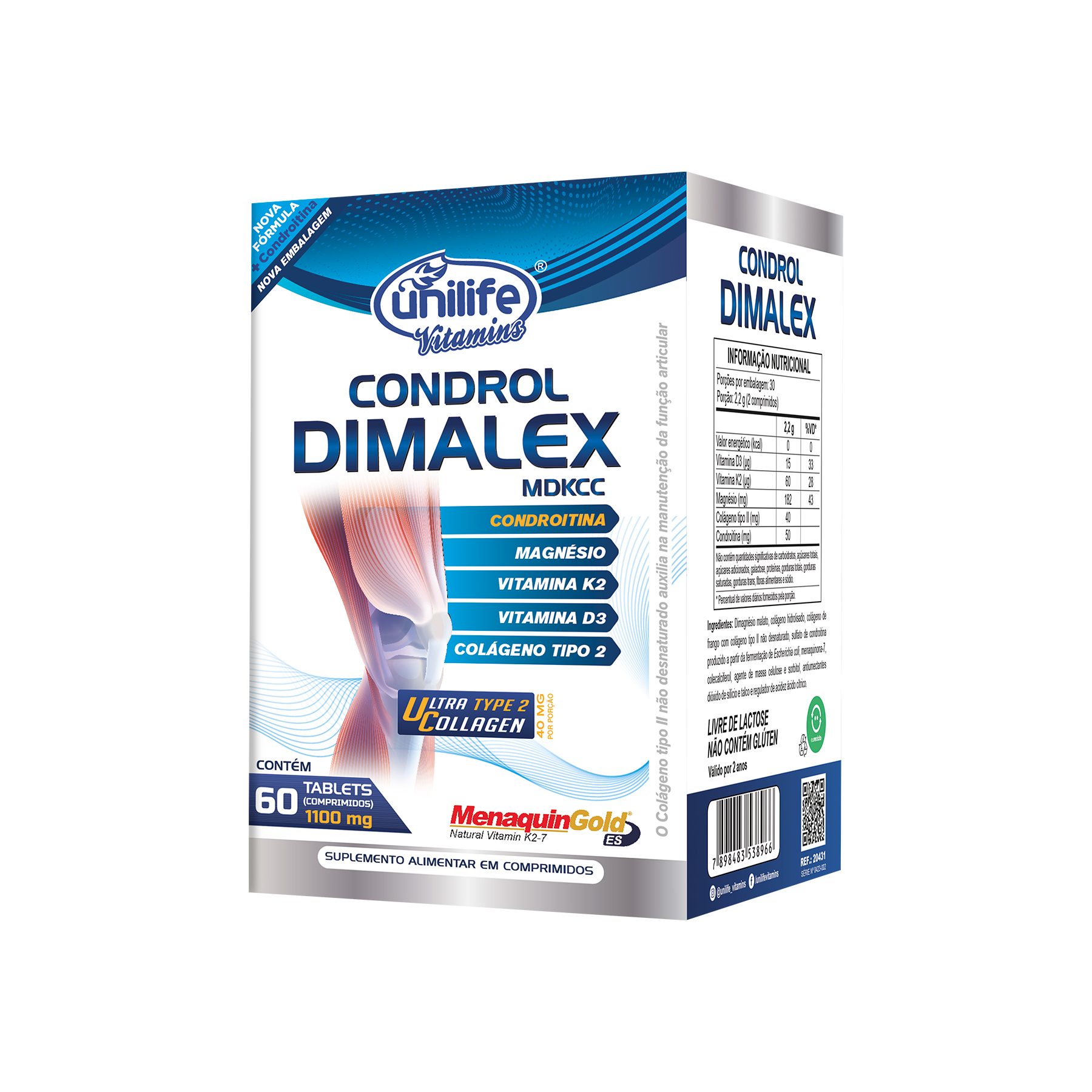 condrol-dimalex.jpg Condrol Dimalex + Condroitina em comprimidos 1000 mg - Imagem 1