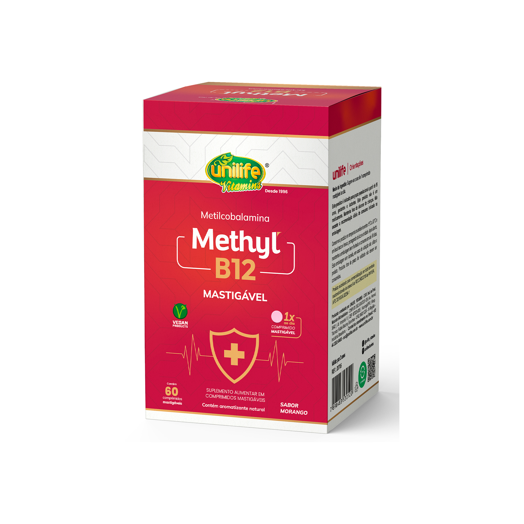 methyl-mastigavel.jpg Vitamina B12 Methyl em comprimidos mastigável 450 mg - Imagem 1