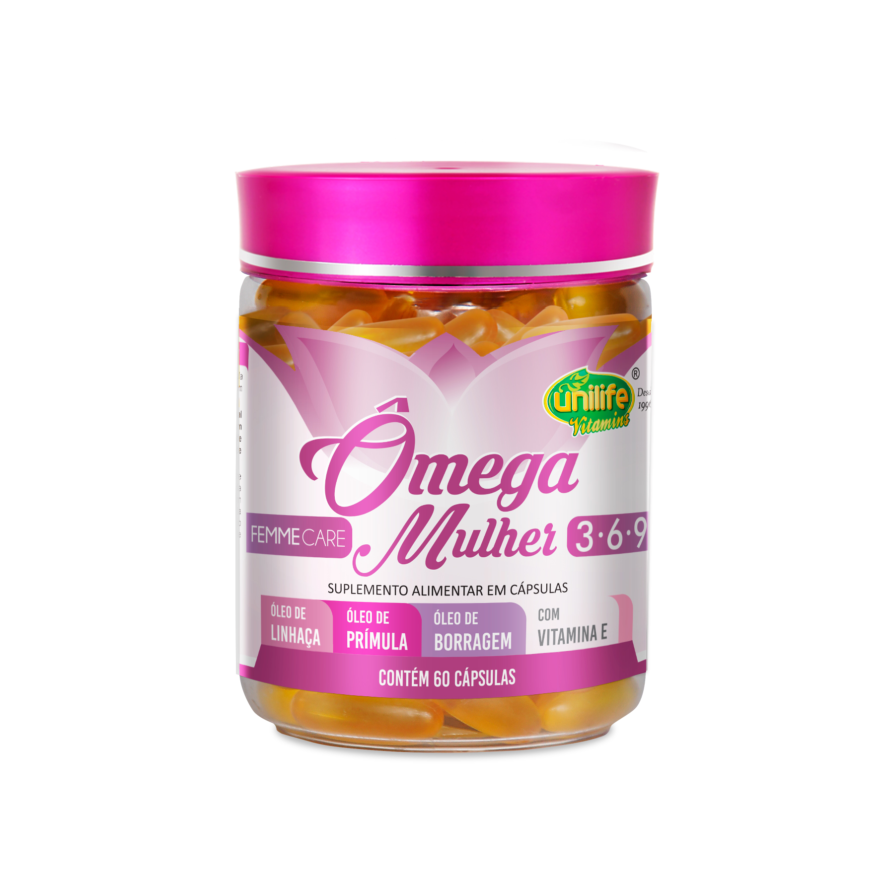 omega-mulher.jpg Ômega Mulher 3-6-9 Femme Care em cápsulas 1000 mg - Imagem 1