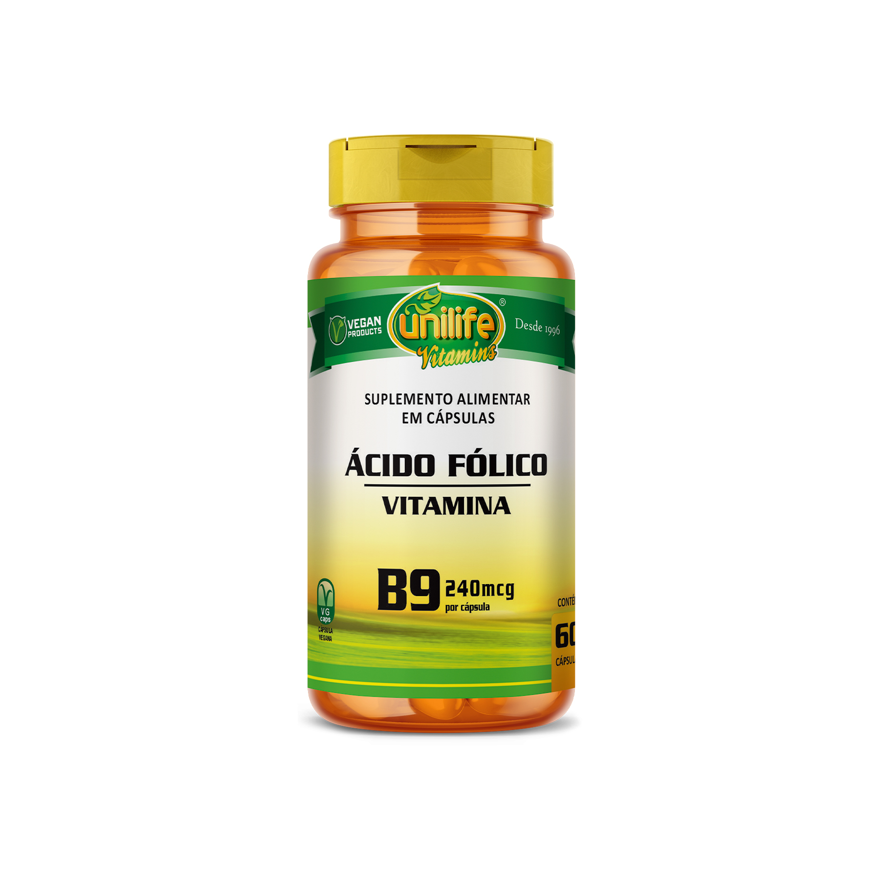 vitamina-b9-folico.jpg Vitamina B9 - Ácido fólico em cápsulas 500 mg - Imagem 1